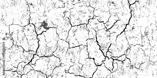 Vintage Grunge Texture Vector – Distressed Worn Background with Faded Cracks and Scratches for Retro T-Shirt Design