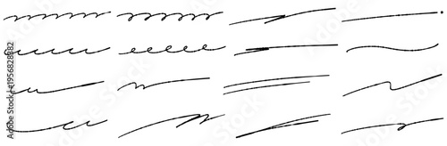 手書きアンダーライン素材 ゆるくかわいい横長見出し装飾