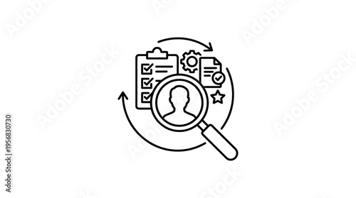 Business Process Analysis and Investigation Icon