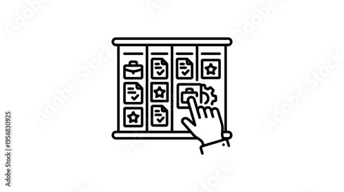 Choosing Options on a Wall Display Icon