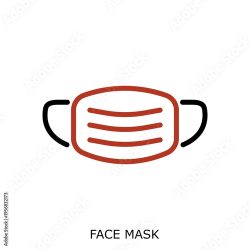 FaceMask Icon - Health Safety Environment HSE Industrial Safety Symbol