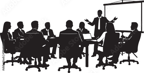 Business team meeting in a conference room setting discussion