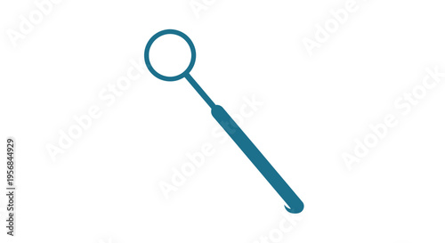Blue Magnifying Glass Isolated on White.