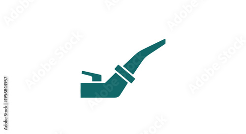 Green Tobacco Pipe Icon Illustration Design.