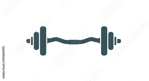 Simple Vector Illustration of Dumbbell Icon.