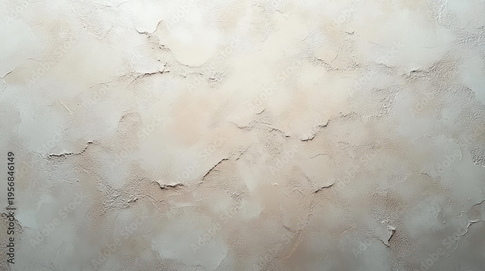 Fototapeta premium warm beige textured plaster wall with subtle cracks and aged rustic finish evoking calm weathered character