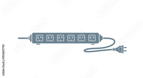 Power Strip with Multiple Outlets and Cord.