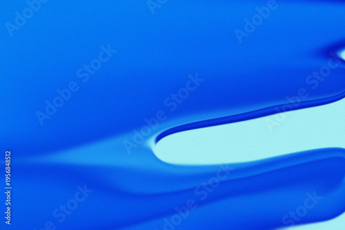 A blue abstract shape with curved lines