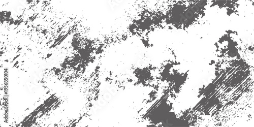 Abstract monochrome textured surface with brush strokes. Grayscale aesthetic background for art, design and concept.