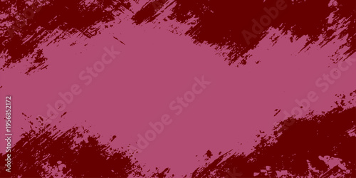 Abstract grungy background in deep red color. Rough edges and textured surfaces add depth. Suitable for any of artistic artwork usage.