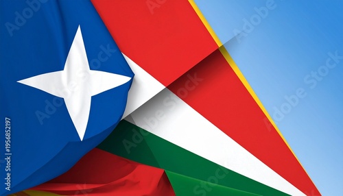 Free Download Two layered flags of Chile and Hungary overlap dynamically, symbolizing cultural connection, diplomacy, and the artistic fusion of national identity in a vibrant design. - GFXLoad