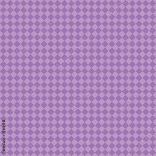 Seamless medium purple and light purple geometric diamond grid pattern. Modern tiling background for wallpaper, packaging, textile, branding, and web design.