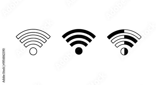 Simple Wireless Signal Icons