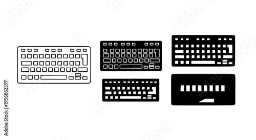 Simple black keyboard designs