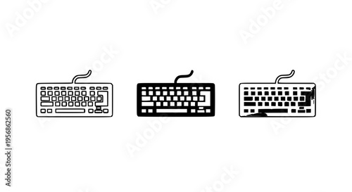 Simple Computer Keyboards Set