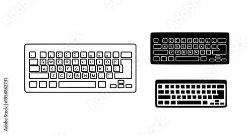 Simple Computer Keyboards Set