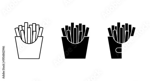 Simple French Fries Icons