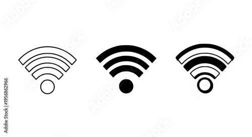 Simple Wireless Signal Icons