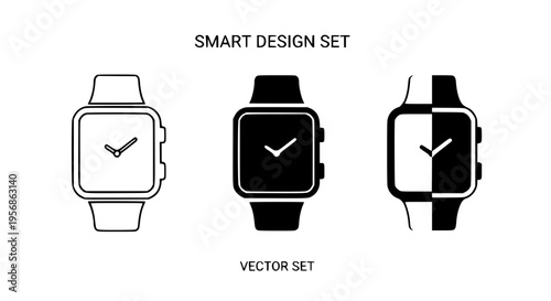 Smart Watch Design Set