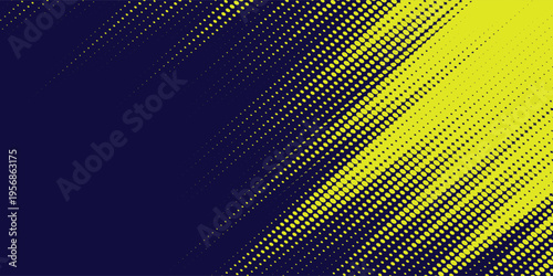 Yellow halftone on blue background. Vector dotted sparkles or halftone shine pattern texture Pop Art Style Background. vector eps10
