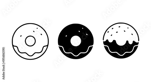 Simple Donut Icons Set