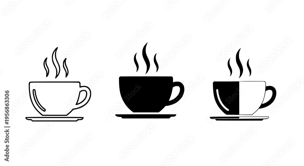 Obraz premium Simple Cups With Steam