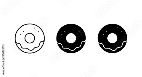 Simple Donut Icons Set