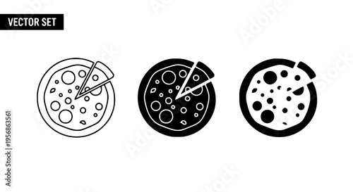 Pizza Slice Vector Set