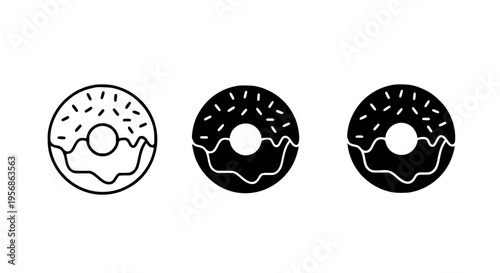 Simple Donut Icons Set