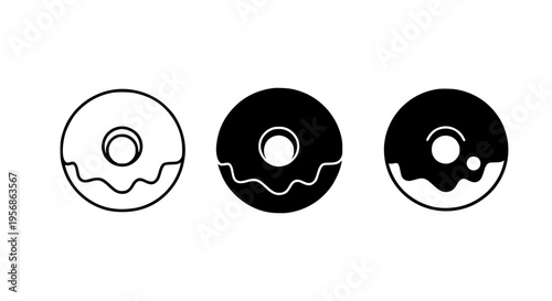 Simple Donut Icons Set