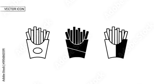 Simple French Fries Icons