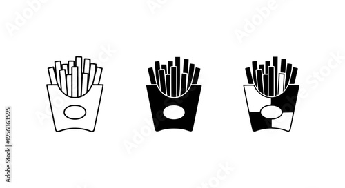 Simple French Fries Icons