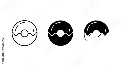 Simple Donut Icons Set