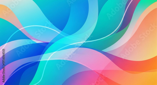 Vibrant colorful swirling wave pattern.