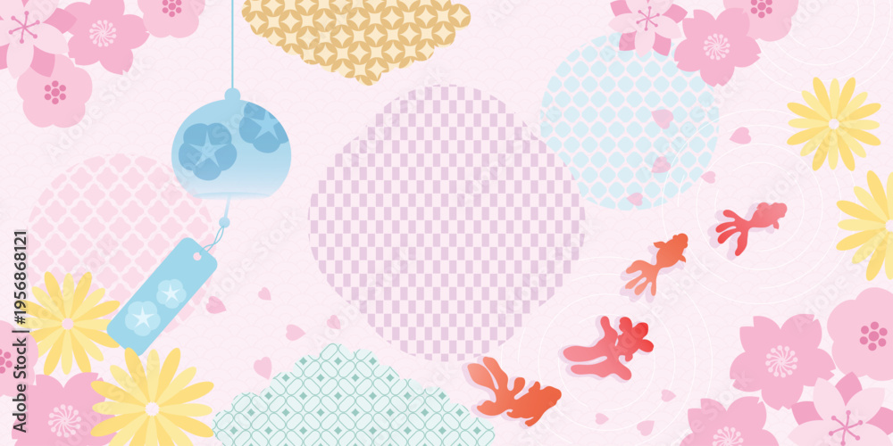 Fototapeta premium Spring Japanese Cherry blossom flower background vector. Sakura floral Wallpaper design of elegant gold line cherry blossom flower, branch. Illustration for banner, wall decoration, backdrop, ads.