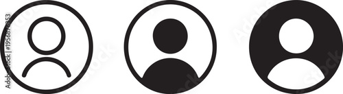 Three black and white emoticon faces in circular black and white sad faces emojis