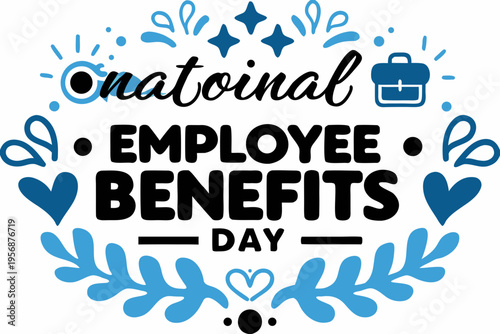 Employee Benefits Day Vector, Workplace Perks and HR Concept Illustration