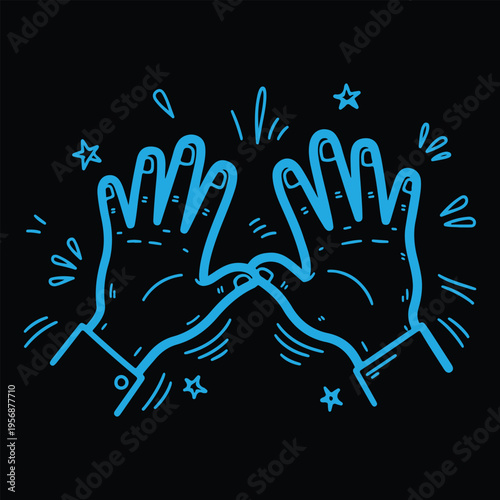 colorful hands vector