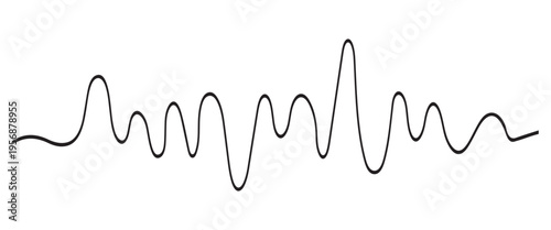 Sine Wave Pattern Vector – Abstract Data Visualization Background for Analytics and Technology Design