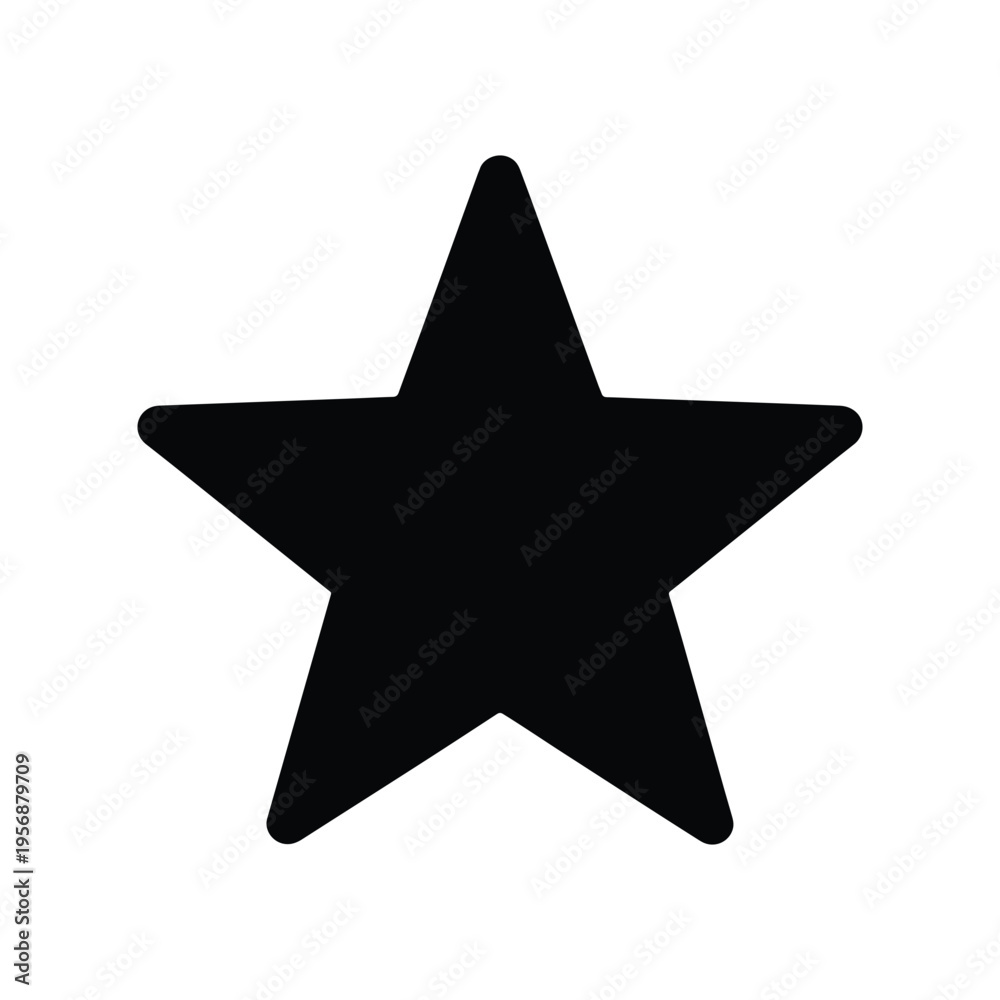 Obraz premium Star Shape Black Silhouette Minimal Vector