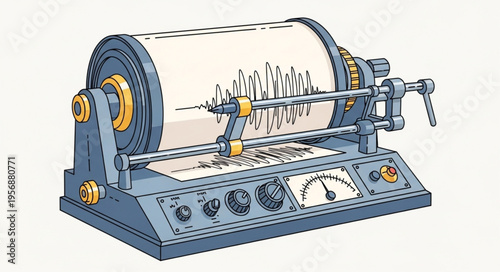 Vintage Mechanical Slot Machine.