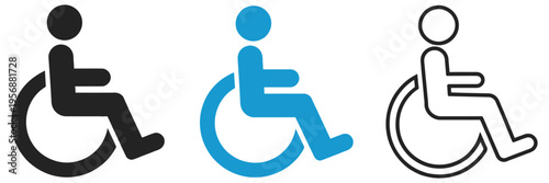 Universal Accessibility Icon, human figure symbol representing inclusion, equal access, disability rights, barrier free design, social equality concept.