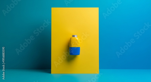 Yellow and blue spray paint.