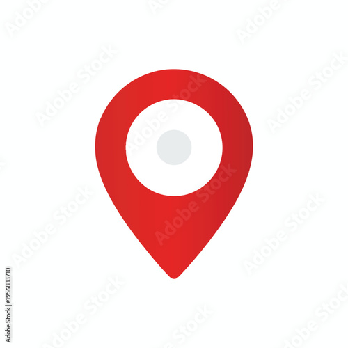 Red location pin icon with concentric gray circles Free Download Red location pin icon with concentric gray circles - GFXLoad