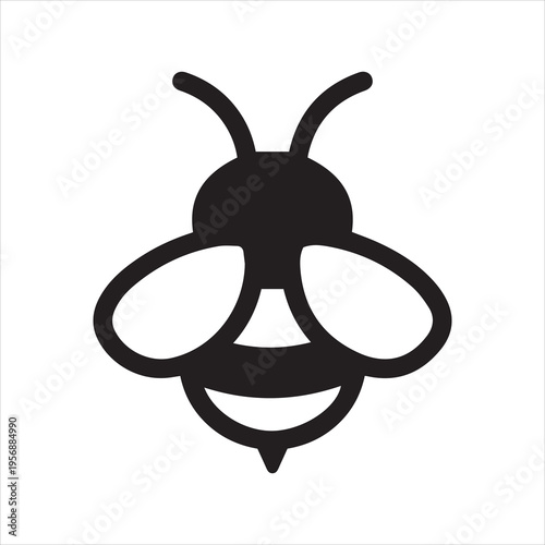 bee icon on the white background