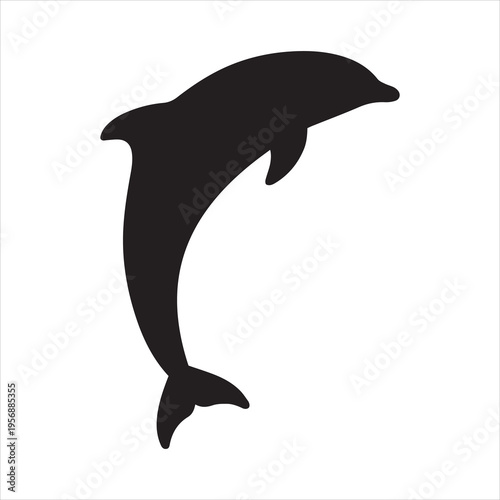 Dolphin icon. Vector icon isolated on white background.