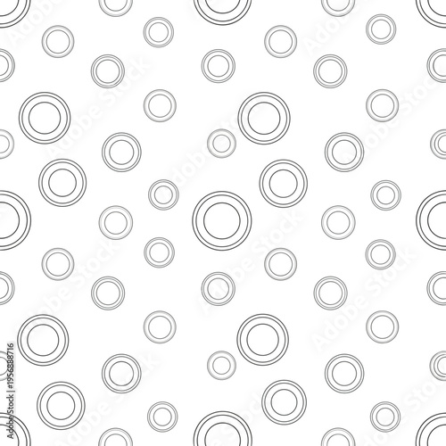 Seamless pattern of concentric circles in varying sizes and thicknesses