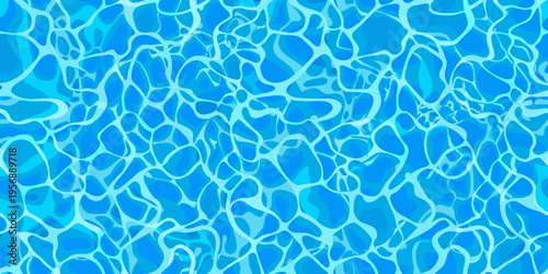 Abstract background of vibrant blue water with swirling dynamic patterns