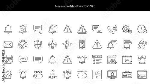 Minimalist Notification and Alert Icons for Apps and Websites