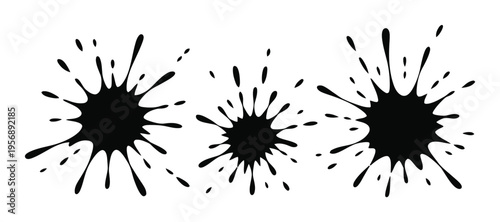 Black Ink Splatter Vector Illustration
